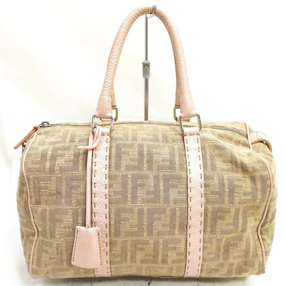 Fendi Beige Canvas Handbag